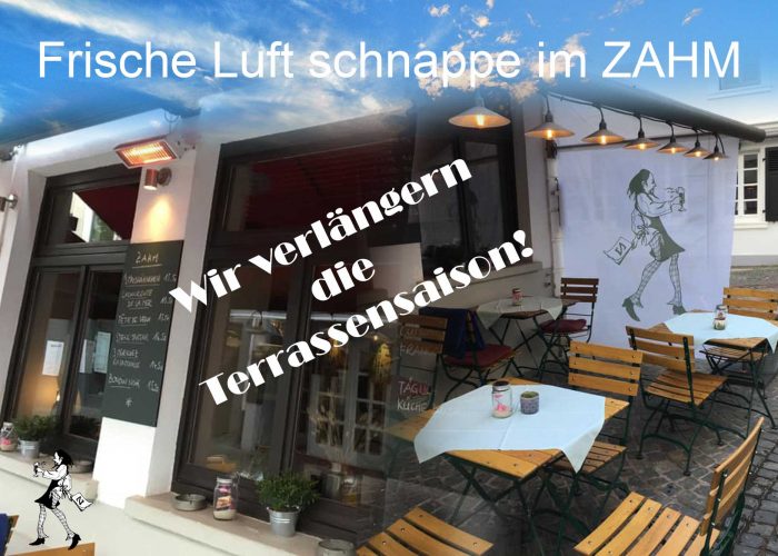 Restaurant Gasthaus Zahm - die Marktwirtschaft: Wir verlängern die Terrassensaison